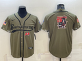 Men’s Tampa Bay Buccaneers Olive 2022 Salute To Service Retired Limited Jersey