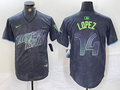 Men’s Tampa Bay Rays Jacob Lopez #74 Charcoal 2024 City Connect Limited Jersey