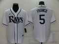 Men’s Tampa Bay Rays Wander Franco #5 White Baseball Jersey