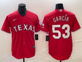 Men’s Texas Rangers Adolis Garcia #53 Red Jersey
