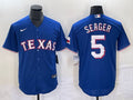 Men’s Texas Rangers Corey Seager #5 Blue Baseball Jersey