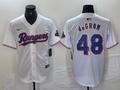 Men’s Texas Rangers Jacob deGrom #48 White 2024 Gold Collection Limited Jersey