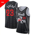 Mens Toronto Raptors #23 Jamal Shead Black 2025-26 City Edition Swingman Jersey