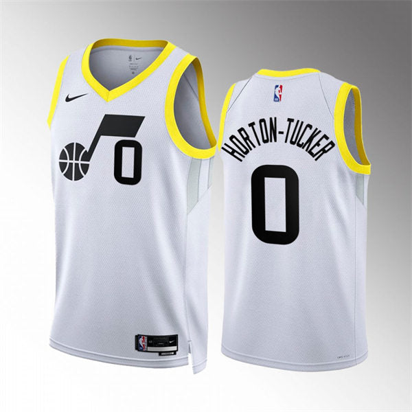 Mens Utah Jazz #0 Talen Horton-Tucker White 2022-23 Association Edition Jersey