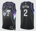 Mens Utah Jazz #2 Collin Sexton Black Statement Edition Swingman Jersey