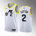 Mens Utah Jazz #2 Collin Sexton White 2022-23 Association Edition Jersey