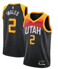 Mens Utah Jazz #2 Joe Ingles Nike 2020-21 Black City Edition Swingman Jersey