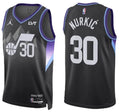 Mens Utah Jazz #30 Jusuf Nurkic Black Statement Edition Swingman Jersey