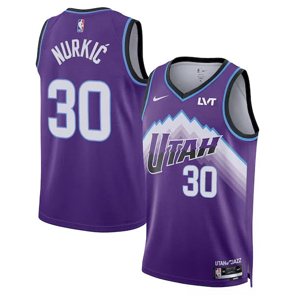 Mens Utah Jazz #30 Jusuf Nurkic Nike 2026 Purple Icon Edition Swingman Jersey