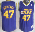 Men’s Utah Jazz #47 Andrei Kirilenko Purple Throwback Authentic Jersey