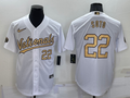 Men’s Washington Nationals Juan Soto #22 White Stitched Jersey