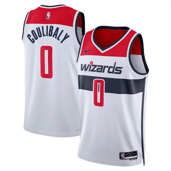 Mens Washington Wizards #0 Bilal Coulibaly Nike White Association Edition Swingman Jersey