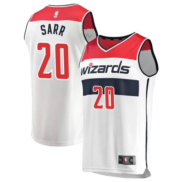 Mens Washington Wizards #20 Alex Sarr  Nike White Association Edition Swingman Jersey