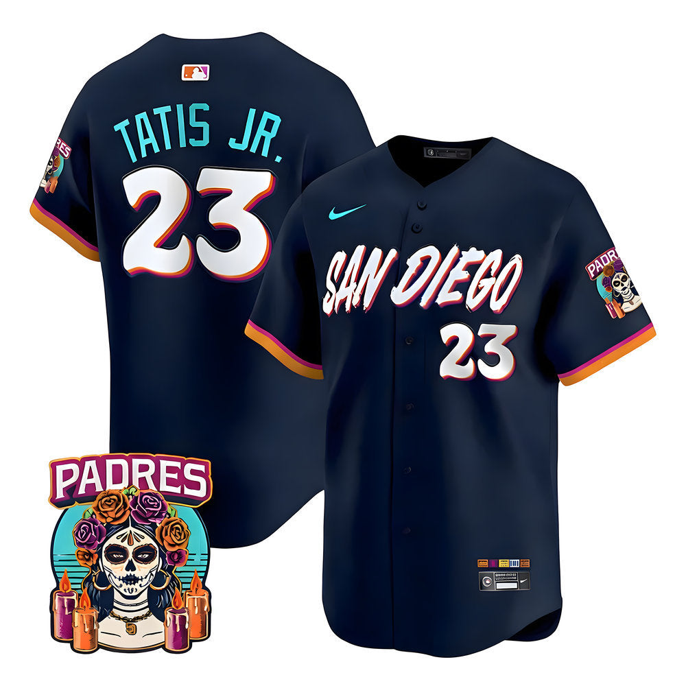 Youth San Diego Padres #23 Fernando Tatis Jr. Navy 2026 City Connect Stitched Jersey-Button Up