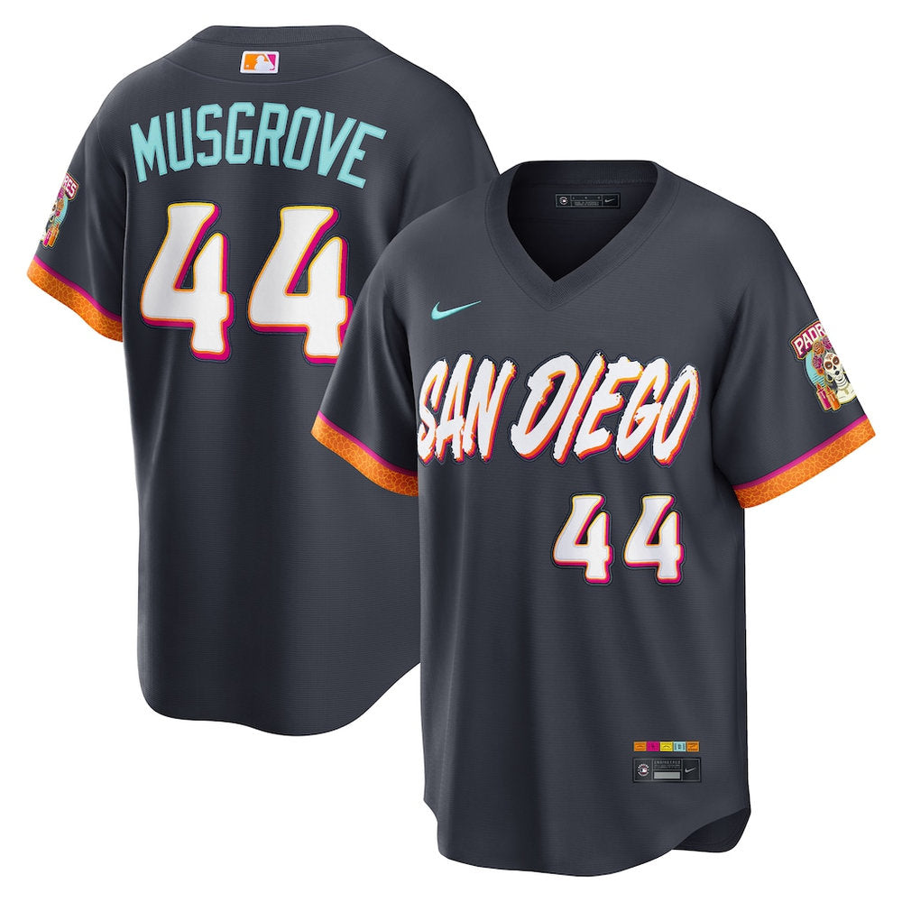 Youth San Diego Padres #44 Joe Musgrove Nike Obsidian 2026 City Connect Stadium Jersey