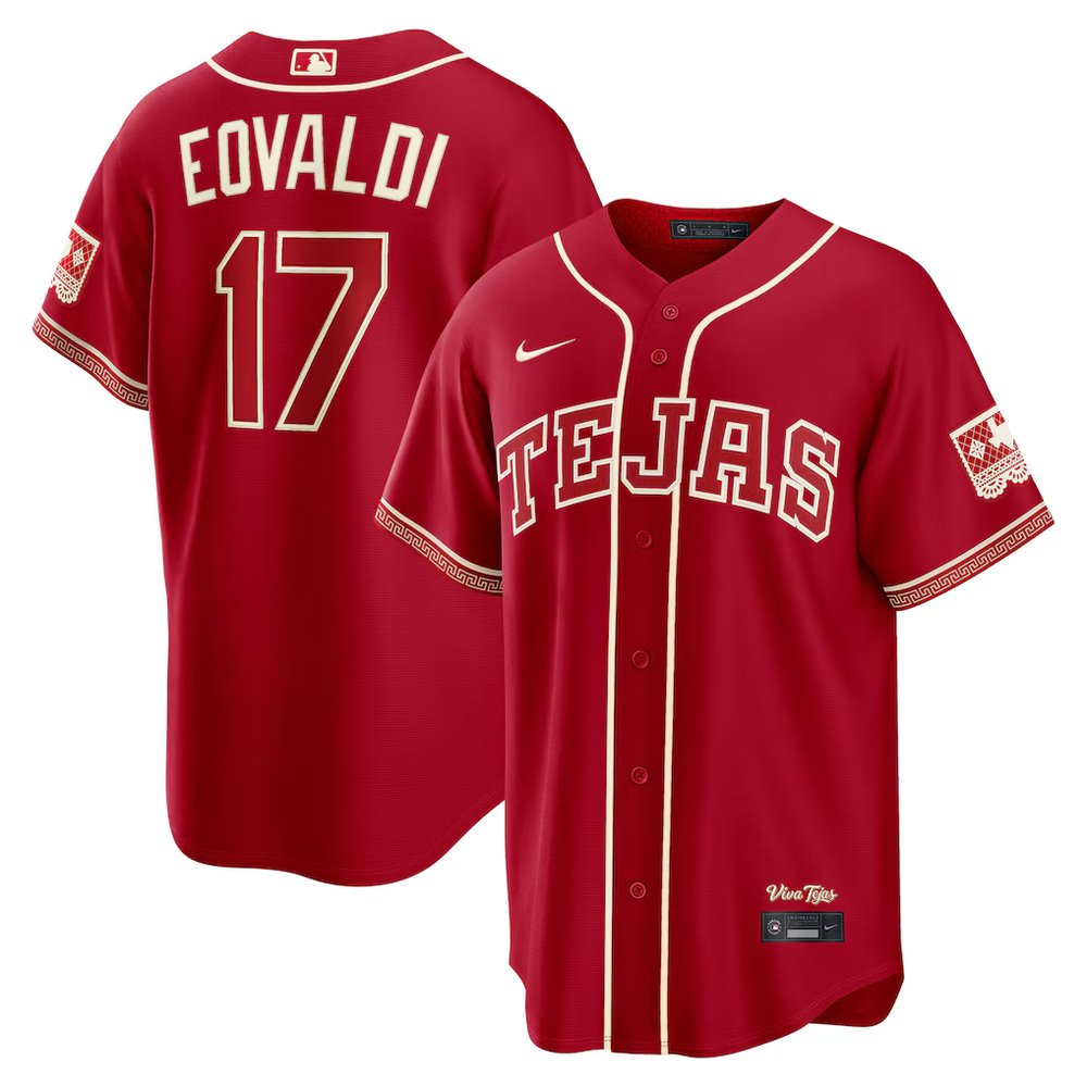 Youth Texas Rangers #17 Nathan Eovaldi Red 2026 City Connect Stitched Jersey